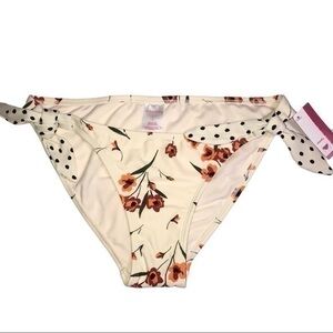 Xhilaration Floral Bikini Bottom - Size Large